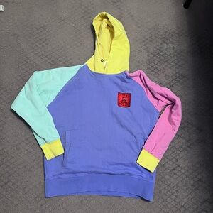 TEDDY FRESH Color-block Hoodie Sweatshirt - Size Medium - READ
